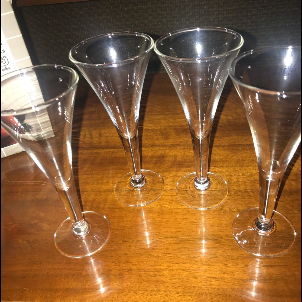 NEW - CRYSTAL CORDIAL GLASSES- HANDBLOWN - 4